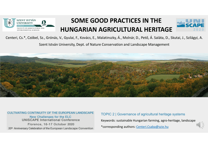 Pdf Some Good Practices In The Hungarian Agricultural Heritage