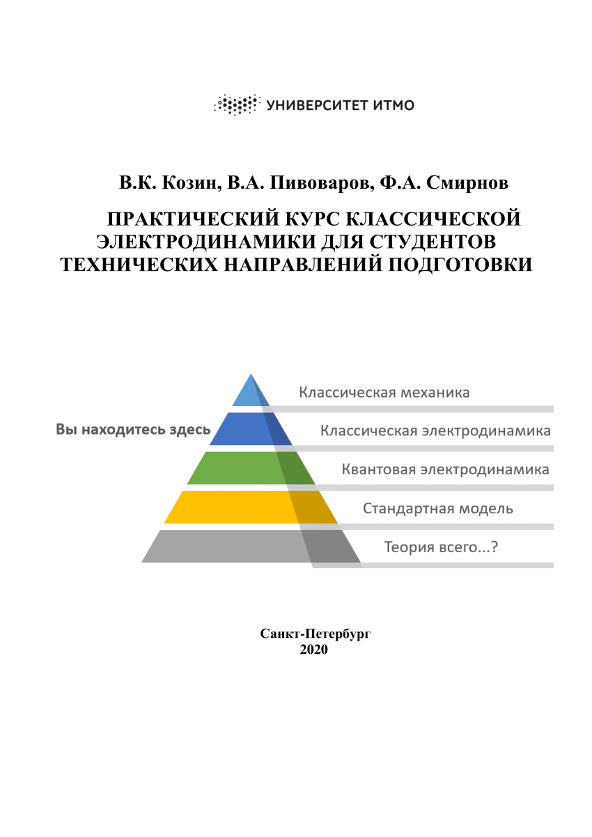 PDF) Практический курс классической электродинамики для студентов  технических направлений подготовки