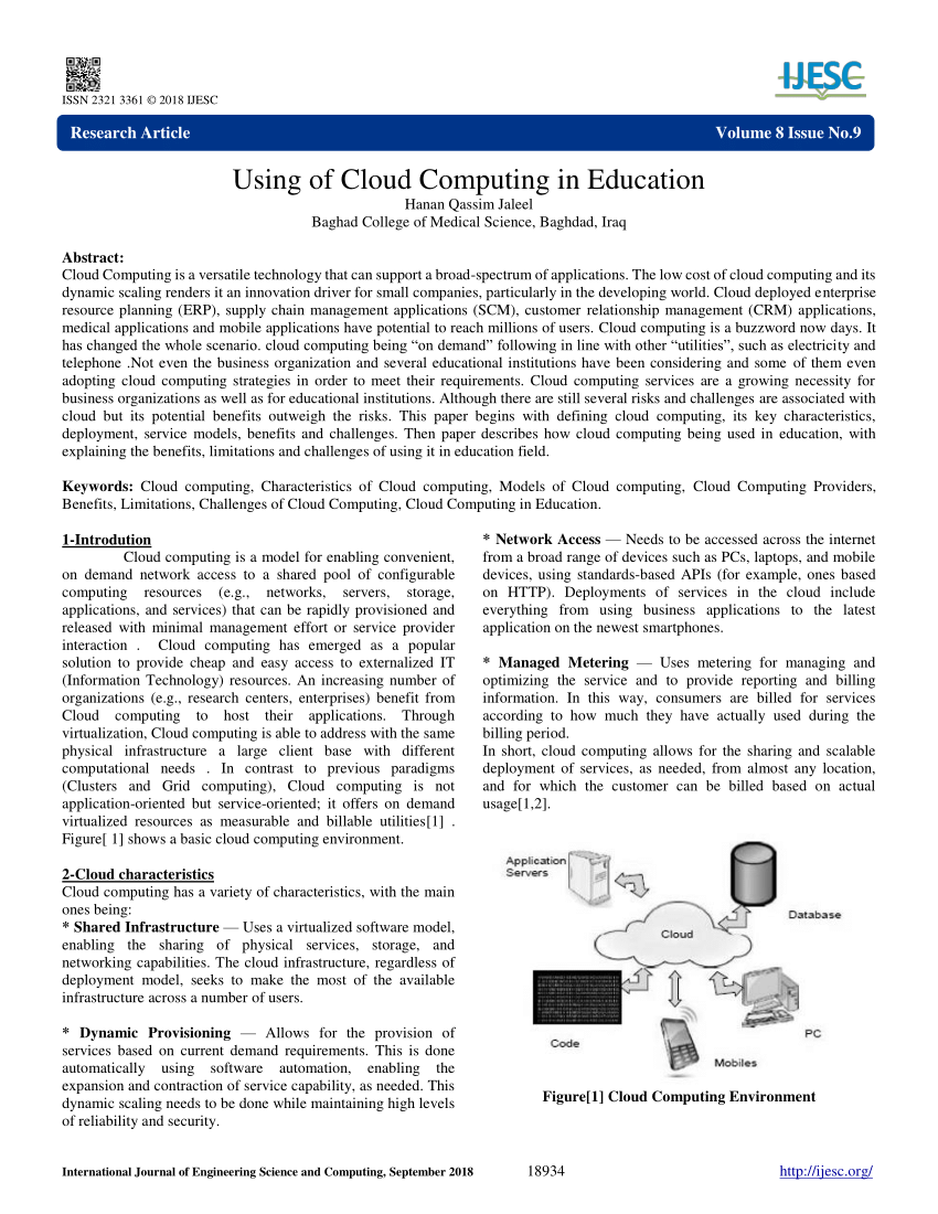 Cloud Computing In Educational Institutions