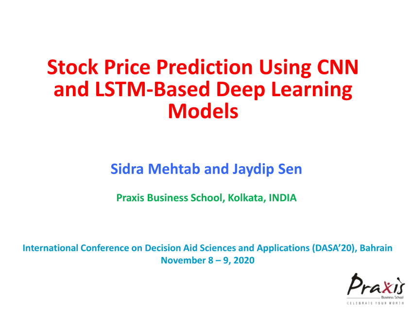 (PDF) Stock Price Prediction Using CNN and LSTMBased Deep Learning Models