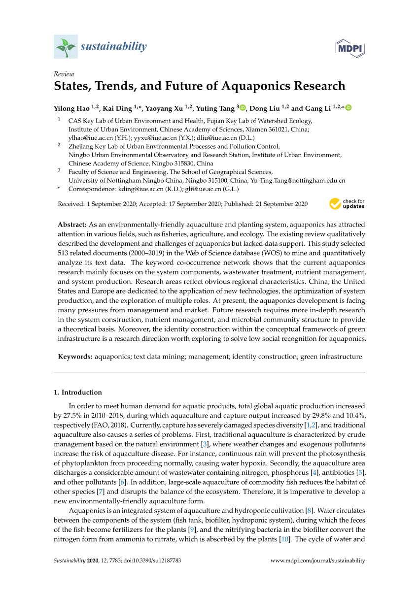 research paper about aquaponics