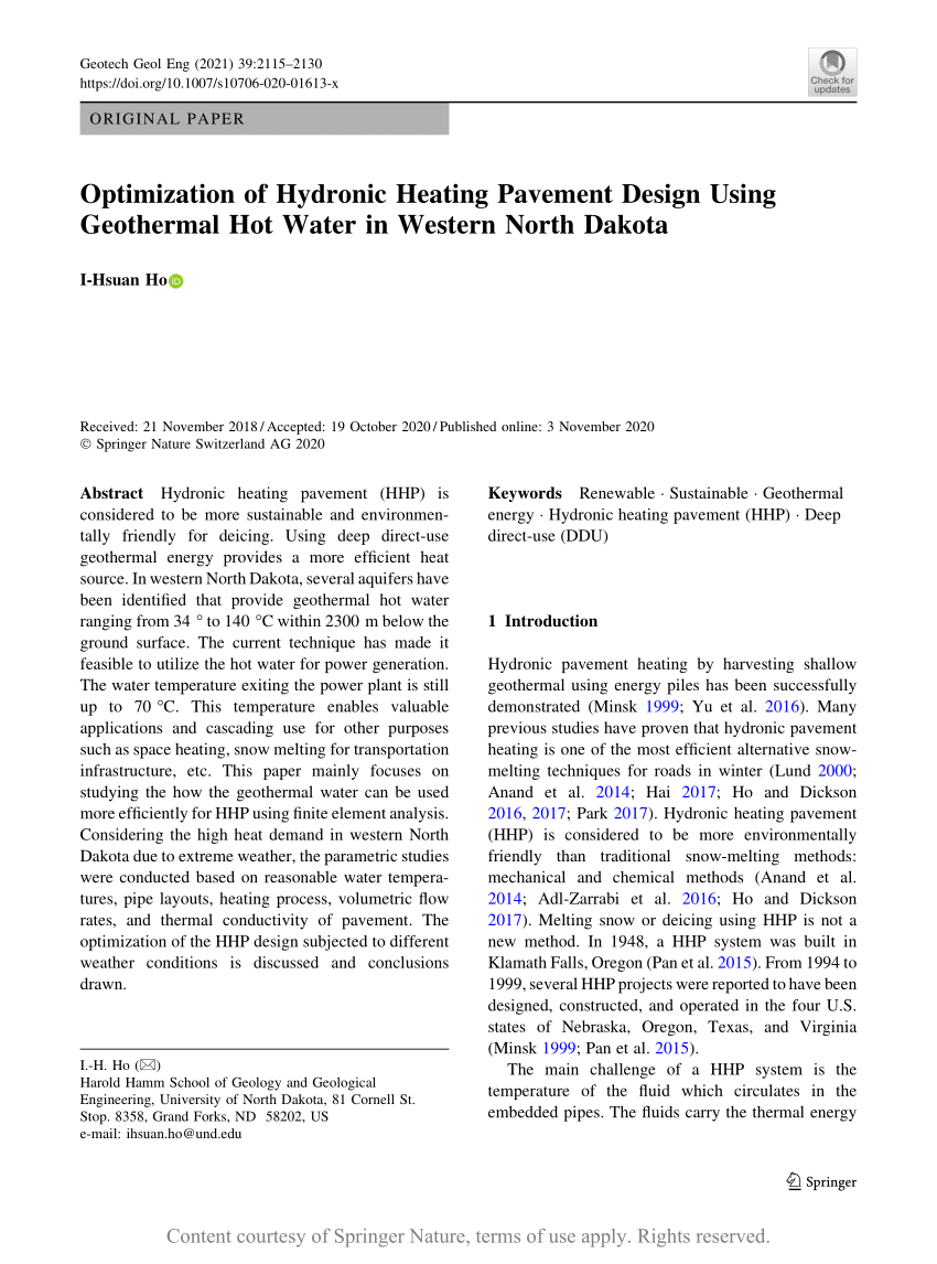optimization-of-hydronic-heating-pavement-design-using-geothermal-hot