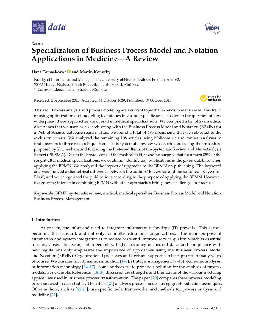PDF) Specialization of Business Process Model and Notation ...