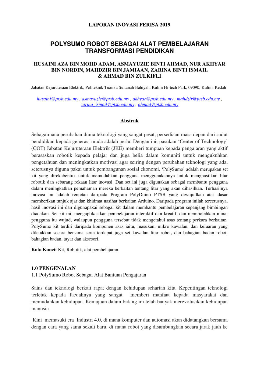 PDF) POLYSUMO ROBOT SEBAGAI ALAT PEMBELAJARAN TRANSFORMASI PENDIDIKAN
