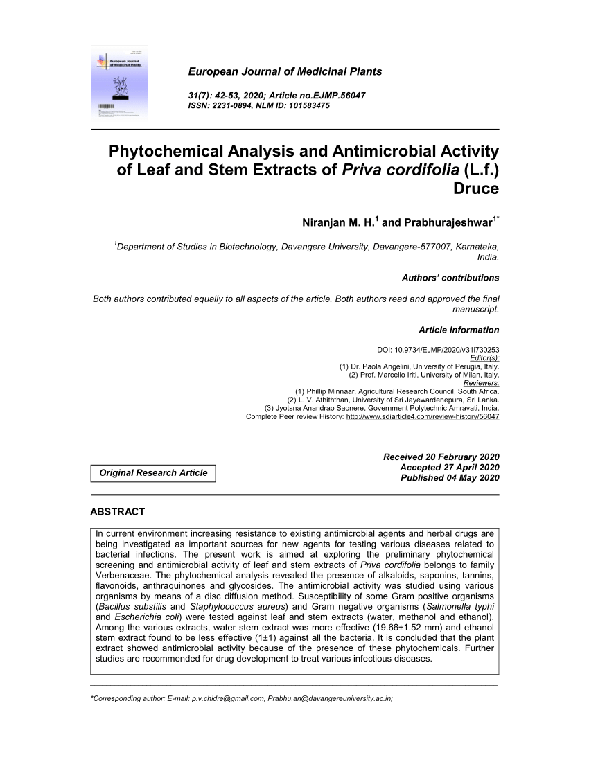 thesis on phytochemical analysis and antimicrobial activity