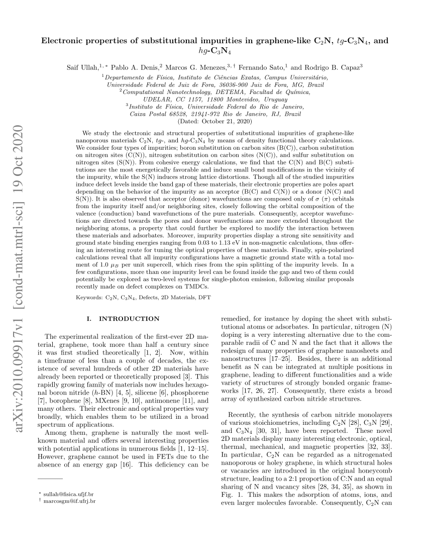Structures Of Carbon Nitrides A C2n B C3n C Tg C3n4 And D Hg C3n4 Download Scientific Diagram