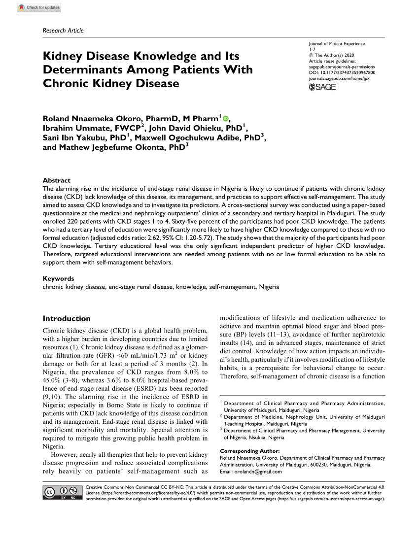 research studies related to chronic kidney disease