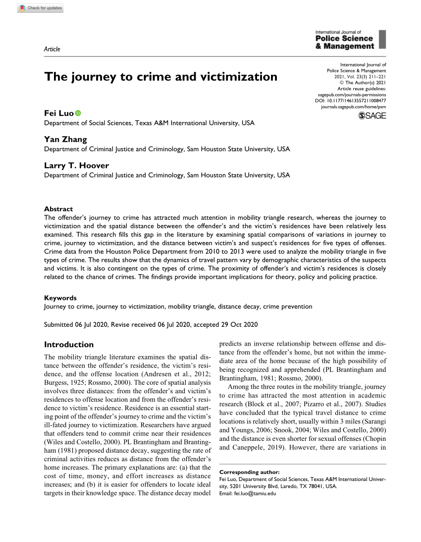 journey to crime