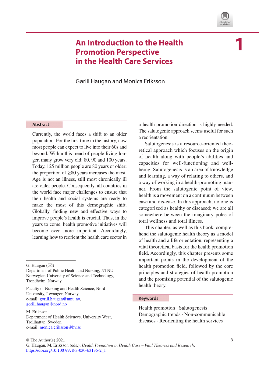 introduction to health care services