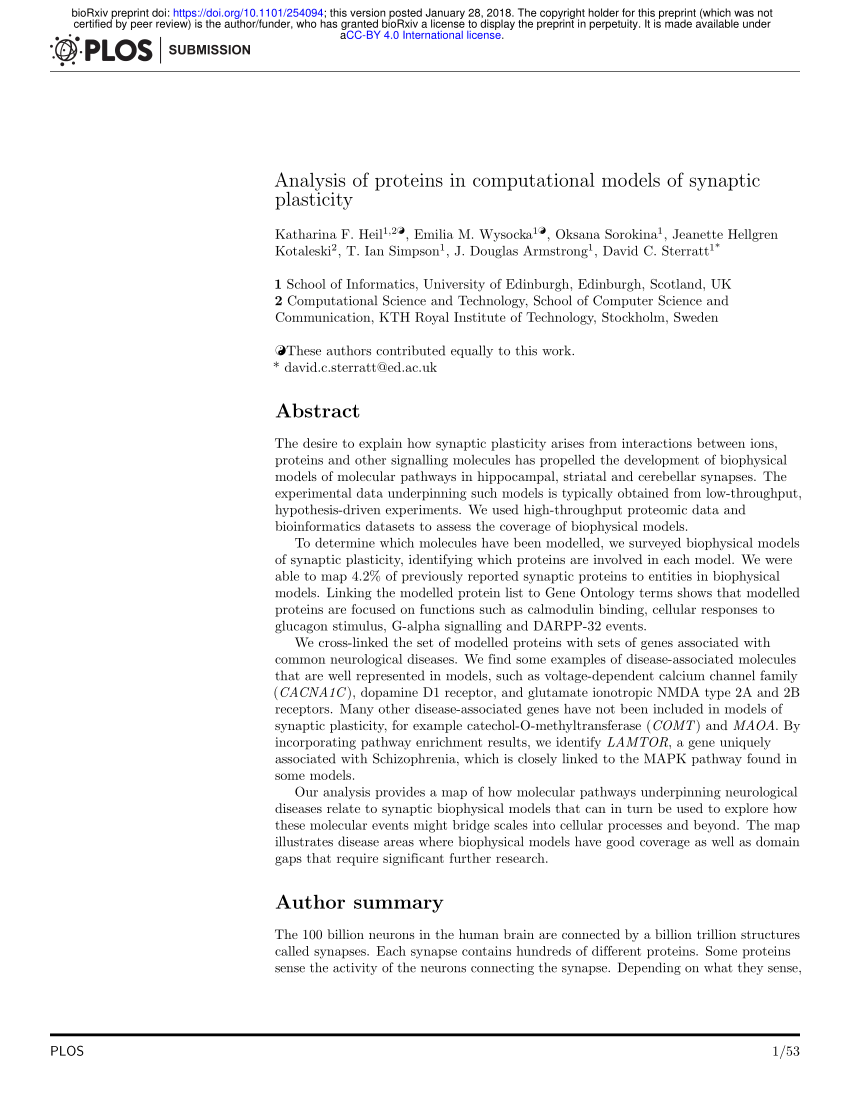 (PDF) Analysis of proteins in computational models of ...