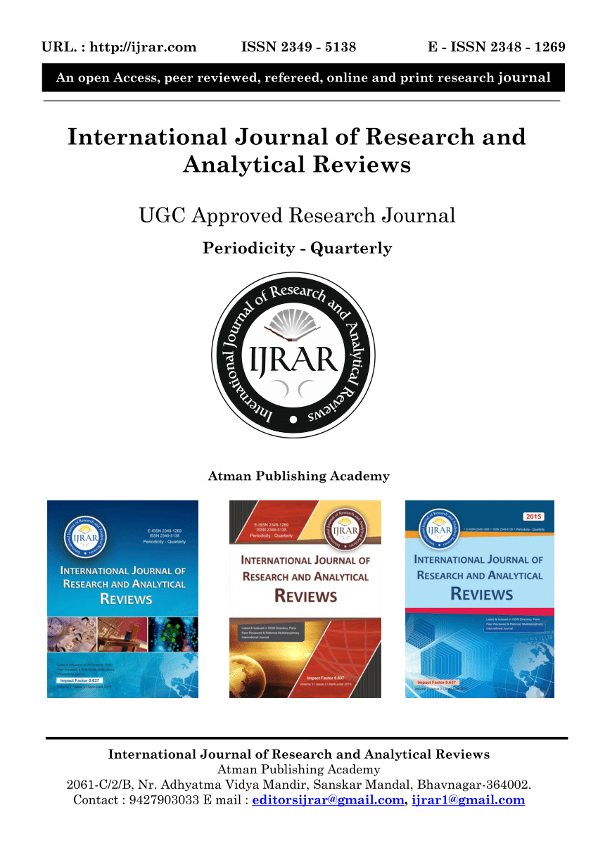 international journal of research and analytical review