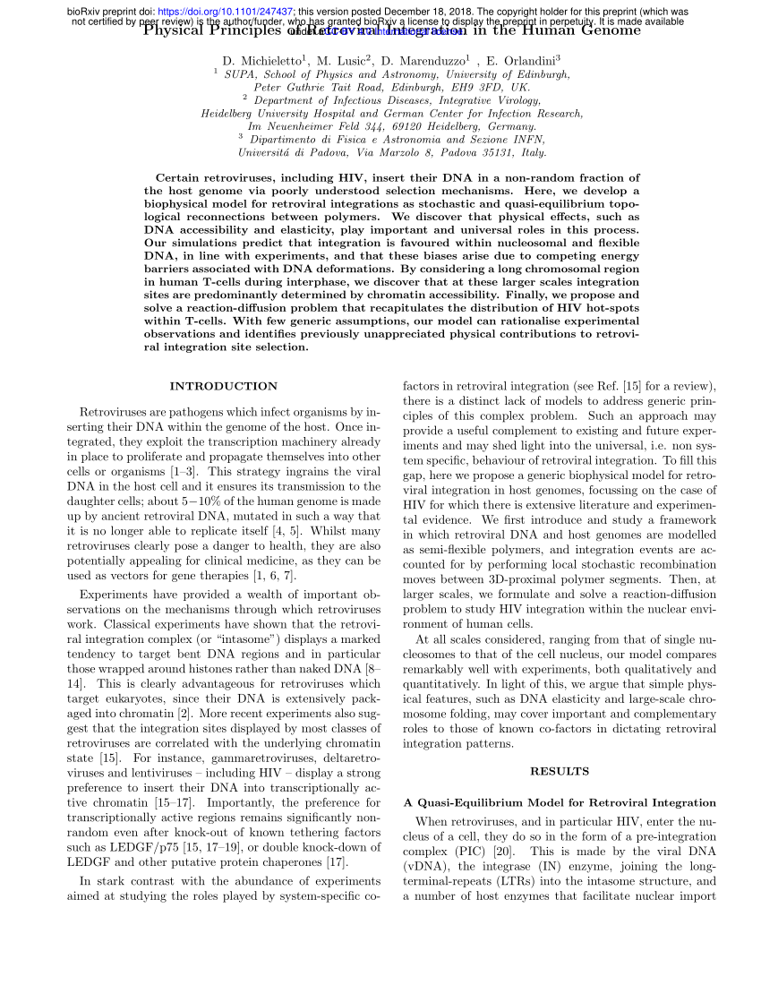 DNA elasticity biases HIV integration in nucleosomes. a Model for tDNA