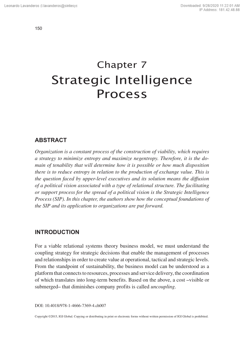 strategic intelligence case study