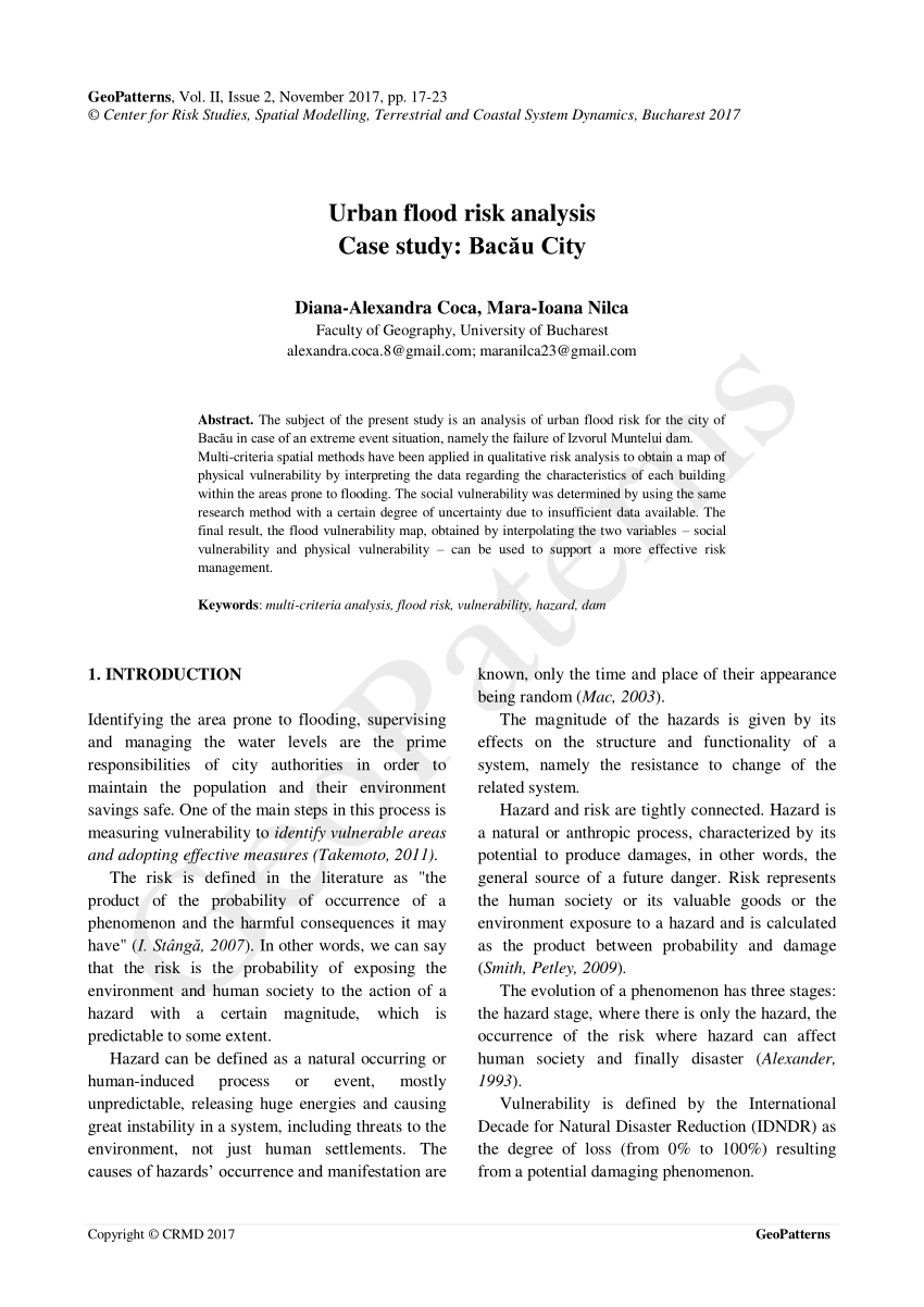 urban flood case study