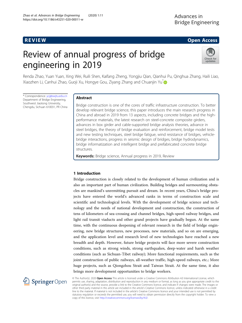 literature review on bridge pdf
