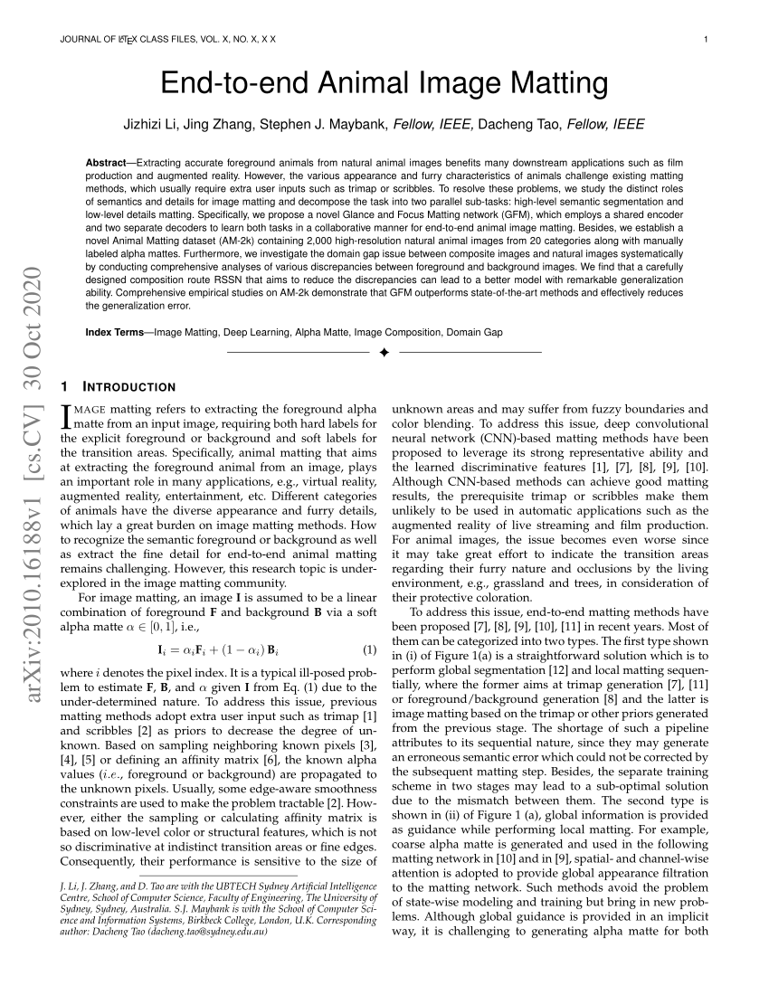 (PDF) End-to-end Animal Image Matting