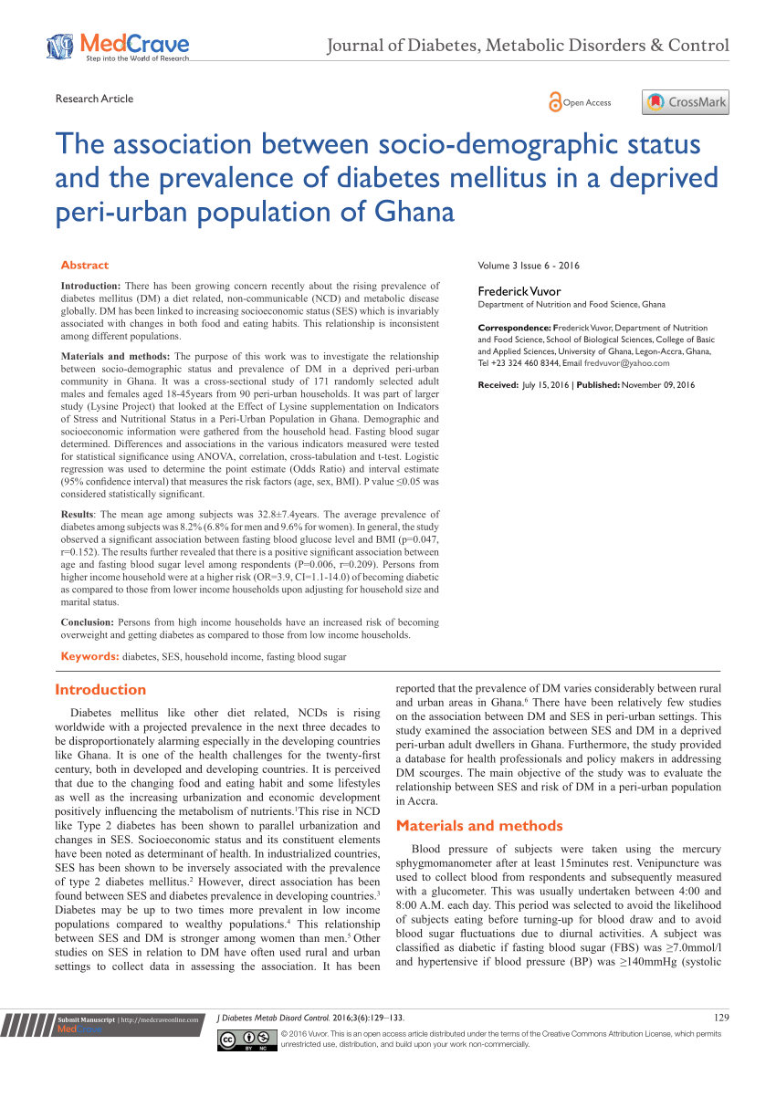 research on diabetes mellitus in ghana