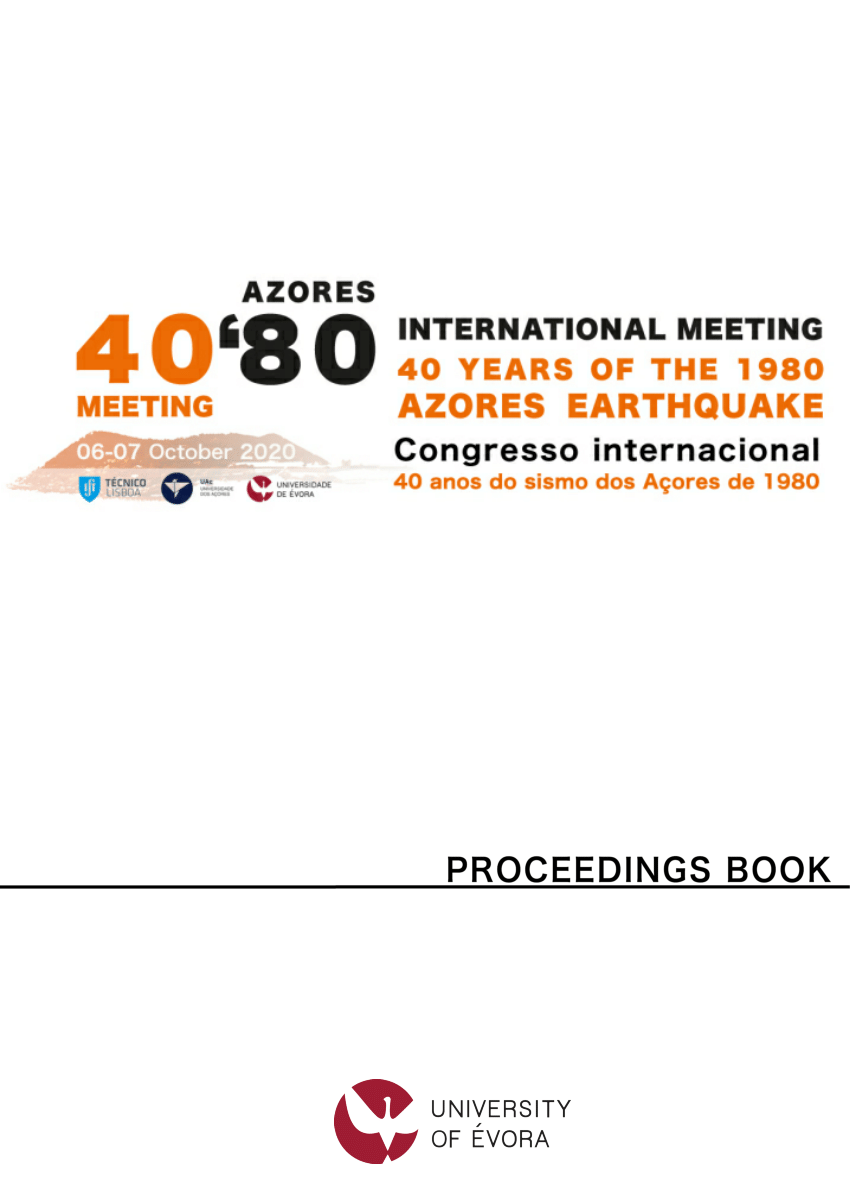 (PDF) International Meeting 40 Years of the 1980 Azores Earthquake