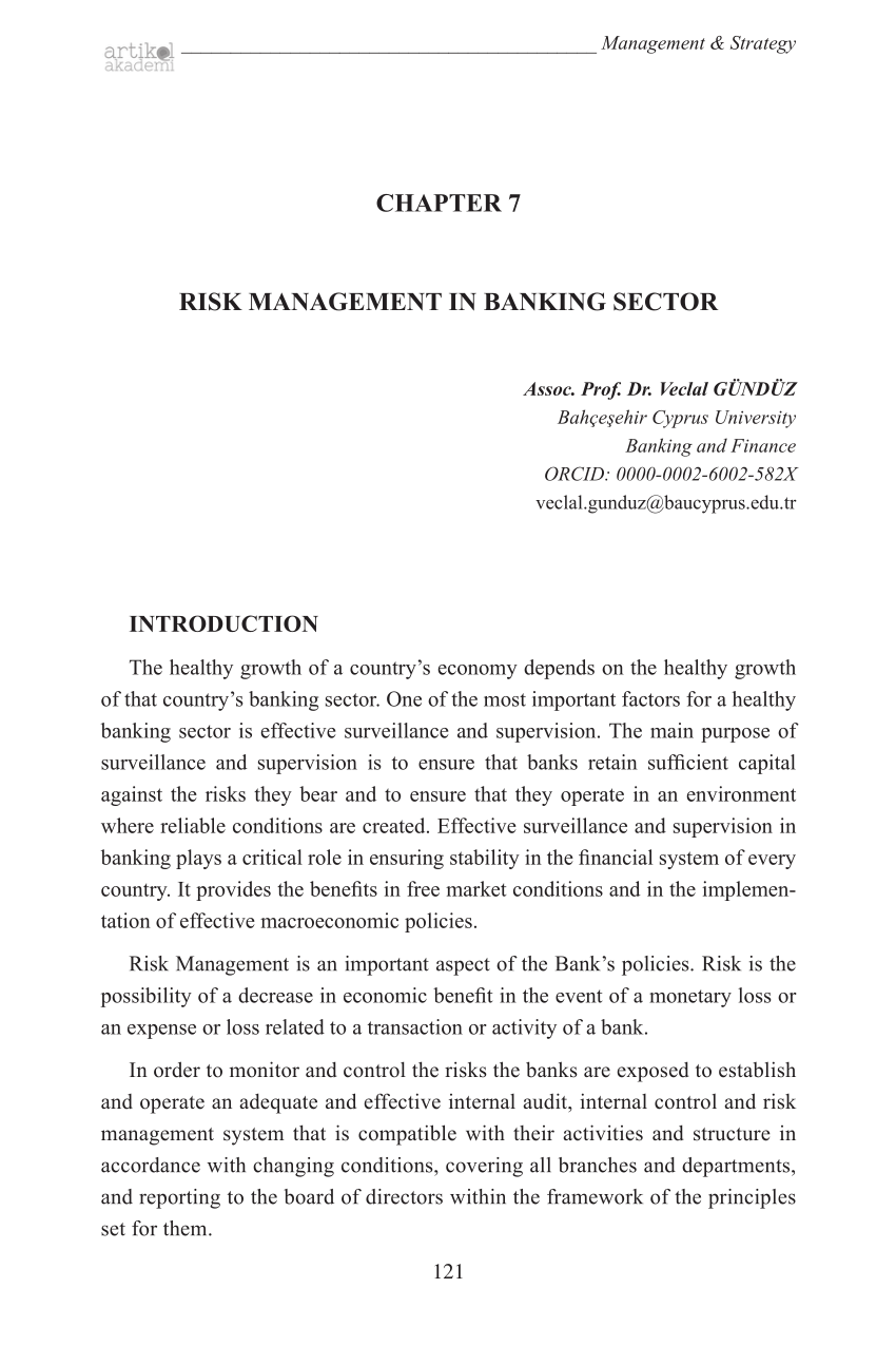 dissertation on risk management in banking sector