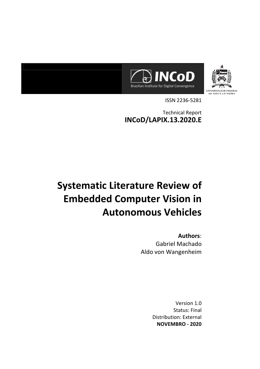 literature review on autonomous vehicles
