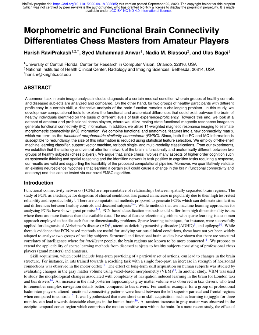 Frontiers  Morphometric and Functional Brain Connectivity