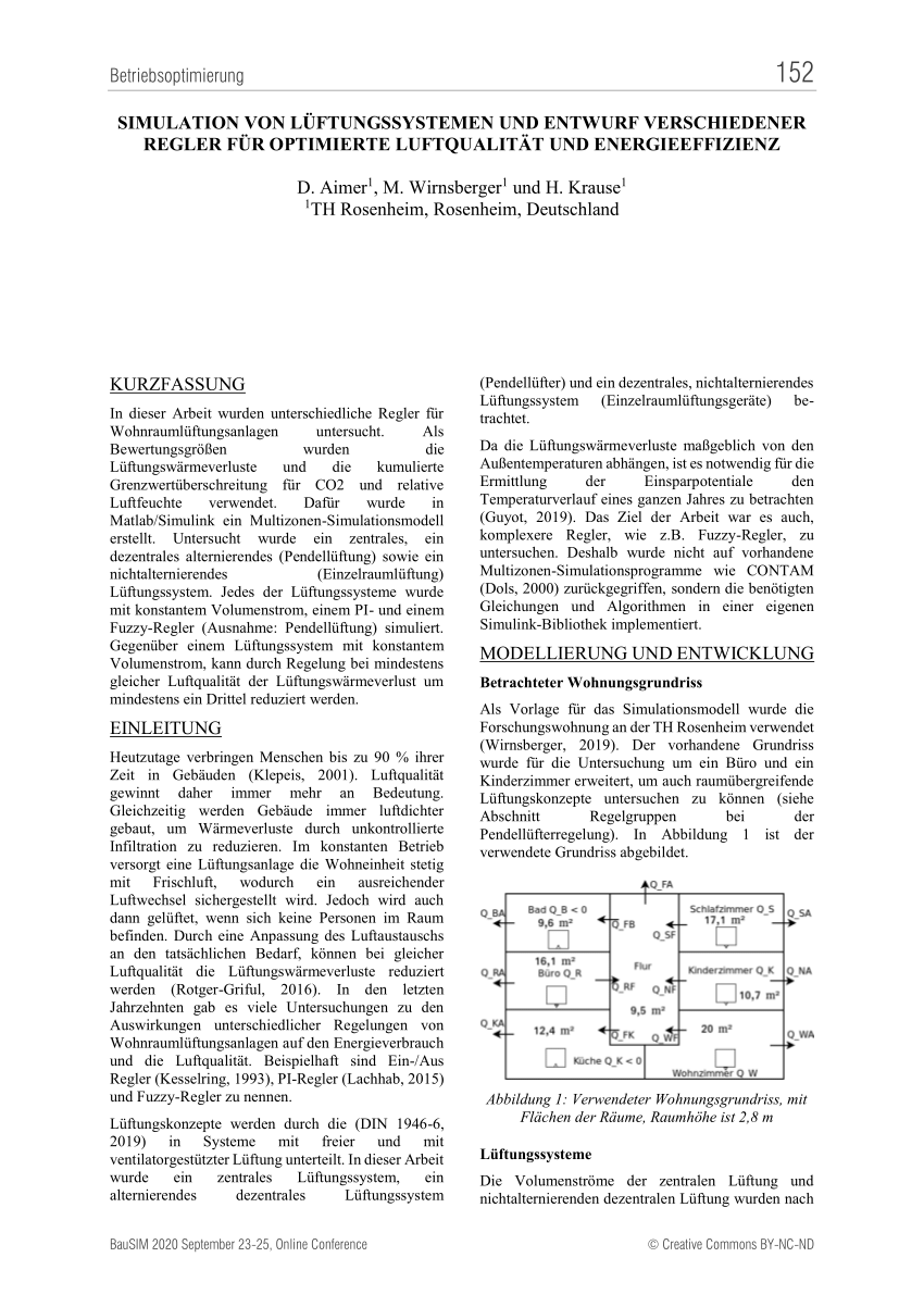 PDF) Simulation von Lftungssystemen und Entwurf verschiedener ...