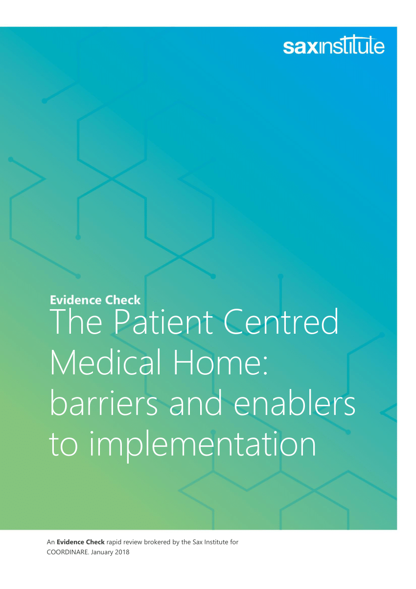 (PDF) The Patient Centered Medical Home: barriers and enablers: an ...