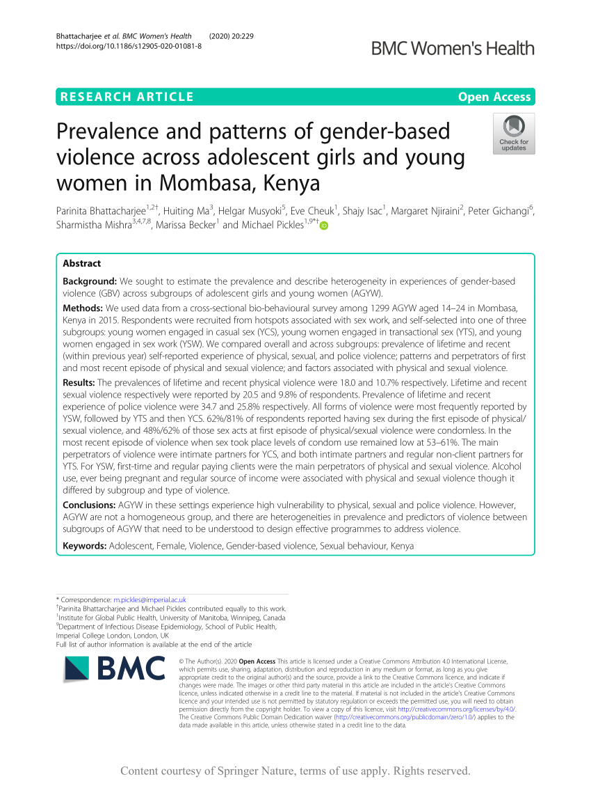 research on gender based violence pdf