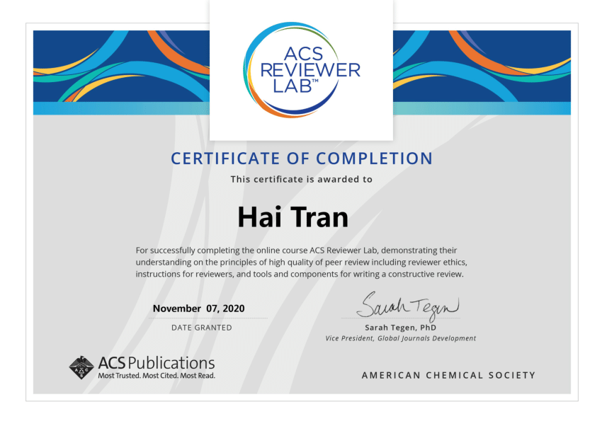 (PDF) Certificate of ACS Reviewer Lab (https://www acsreviewerlab org/home)