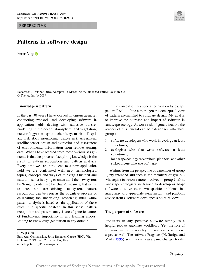 software design patterns research papers