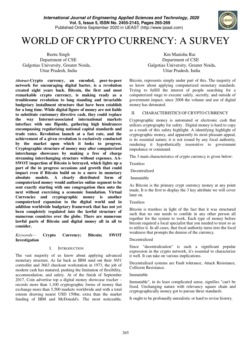 a survey on crypto currencies google scholar