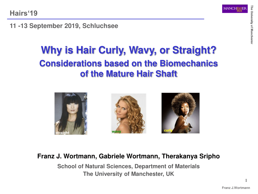 PDF) Why is Hair Curly, Wavy, or Straight? Considerations based on the  Biomechanics of the Mature Hair Shaft.