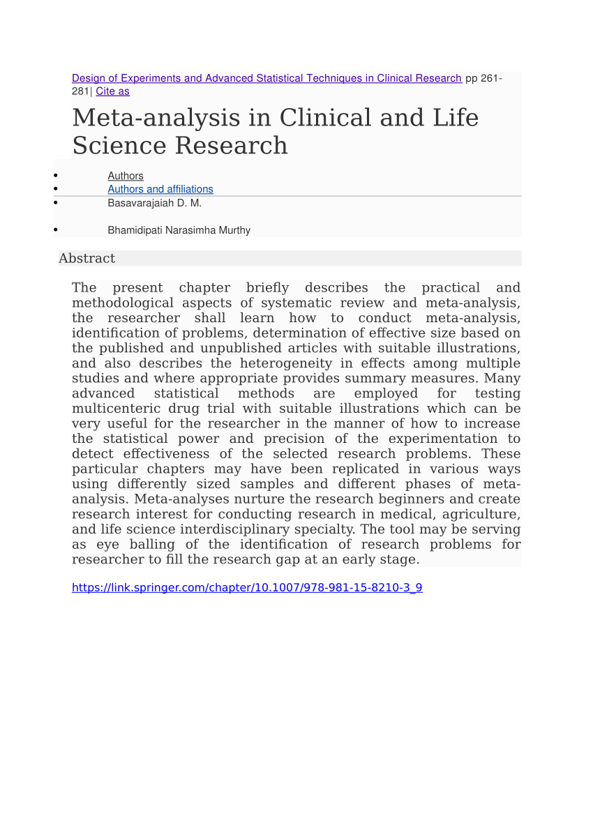 meta analysis research nursing