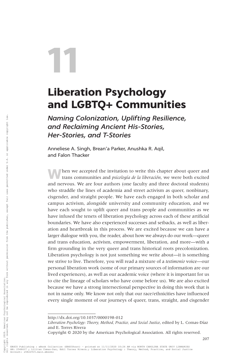liberation psychology thesis