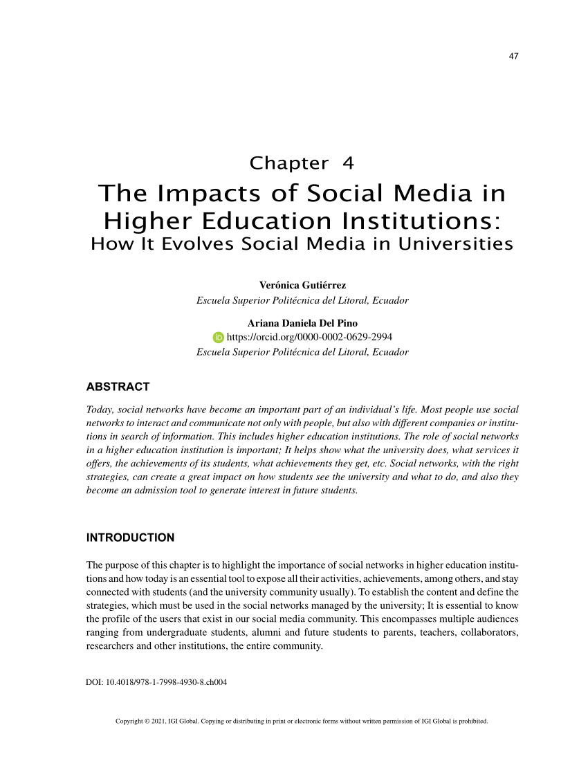 effectiveness of social media in education research paper