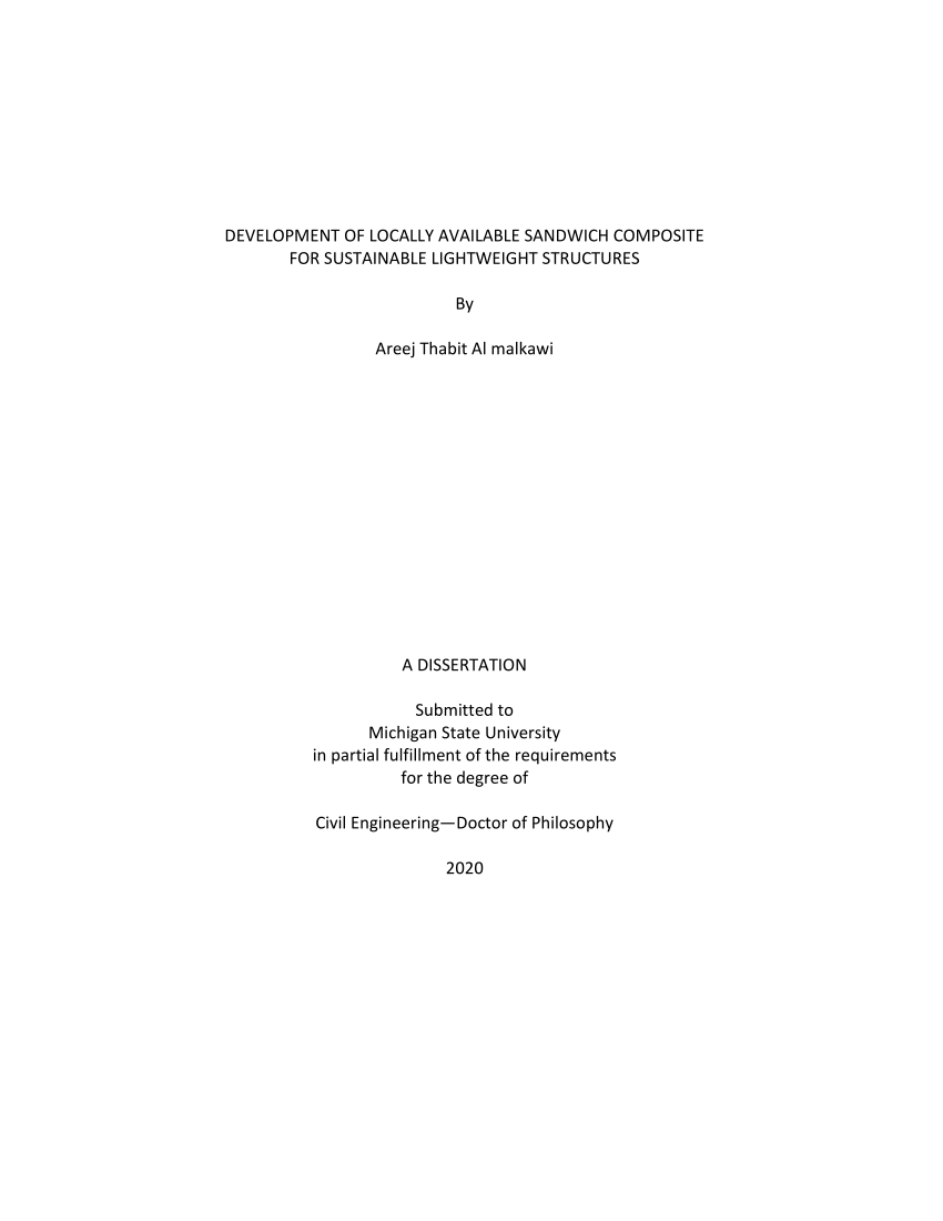 um thesis format 2020