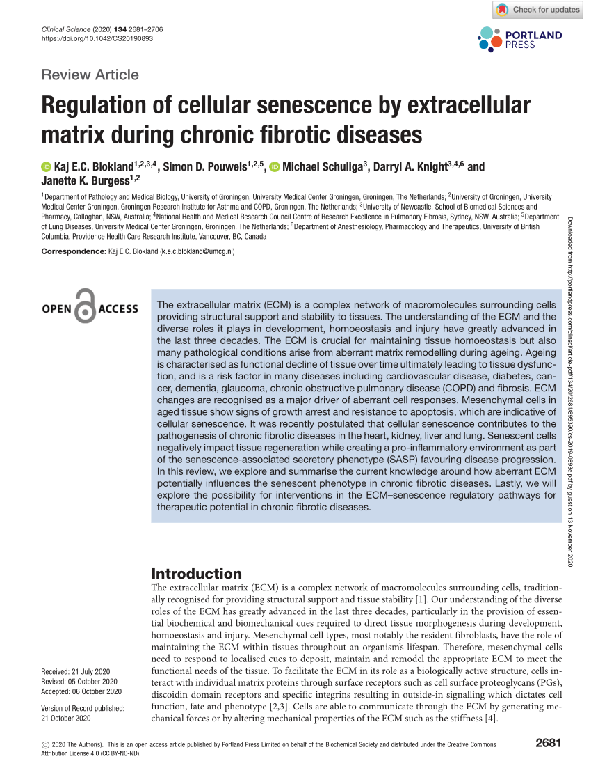 activity smuggling chrysanthemum PDF) Regulation of cellular senescence by extracellular matrix during  chronic fibrotic diseases