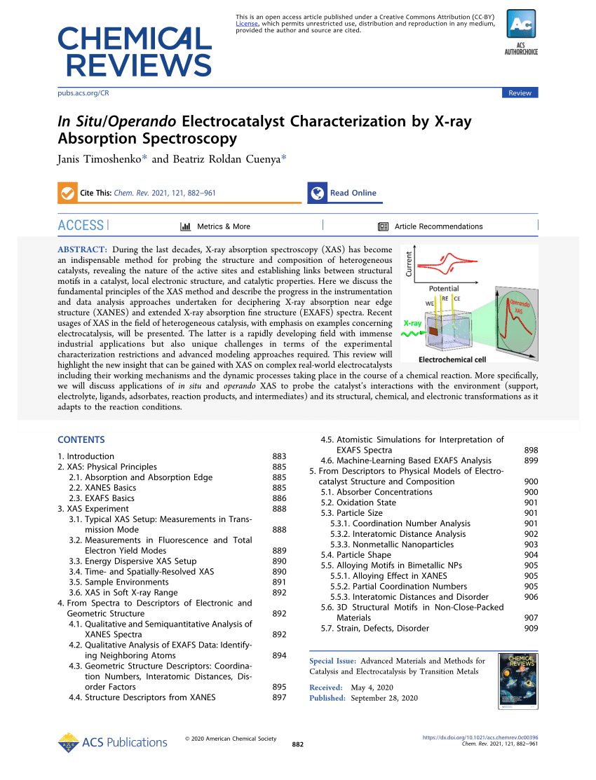 PDF) In Situ / Operando Electrocatalyst Characterization by X-ray 