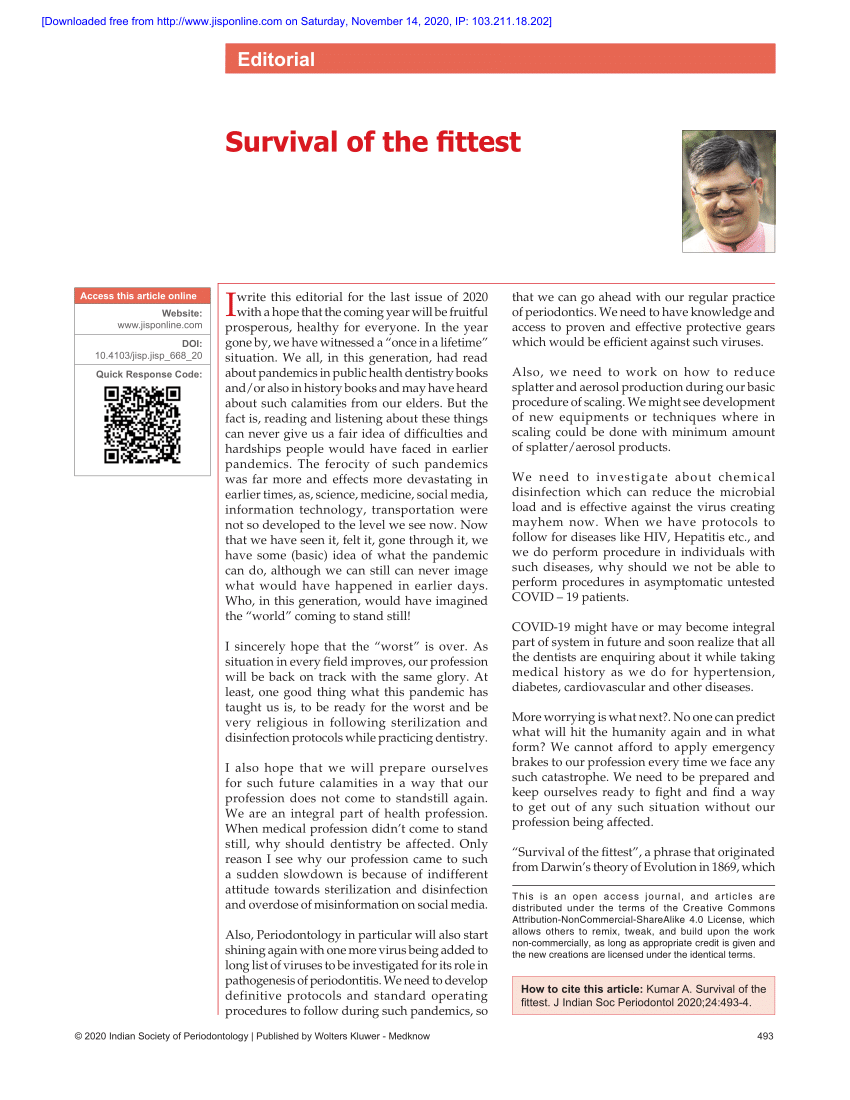 state of survival survival of the fittest