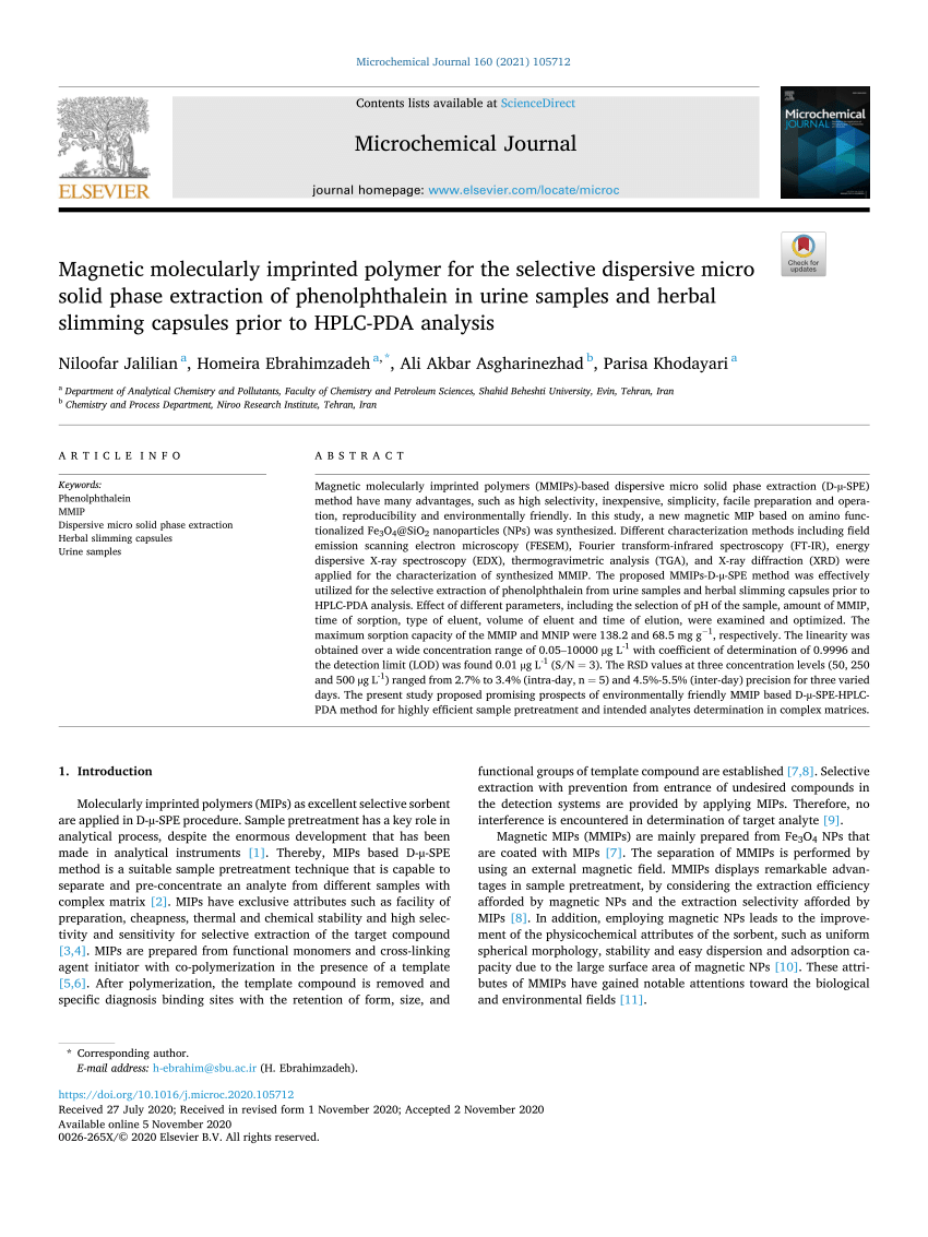 (PDF) molecularly imprinted polymer for the selective