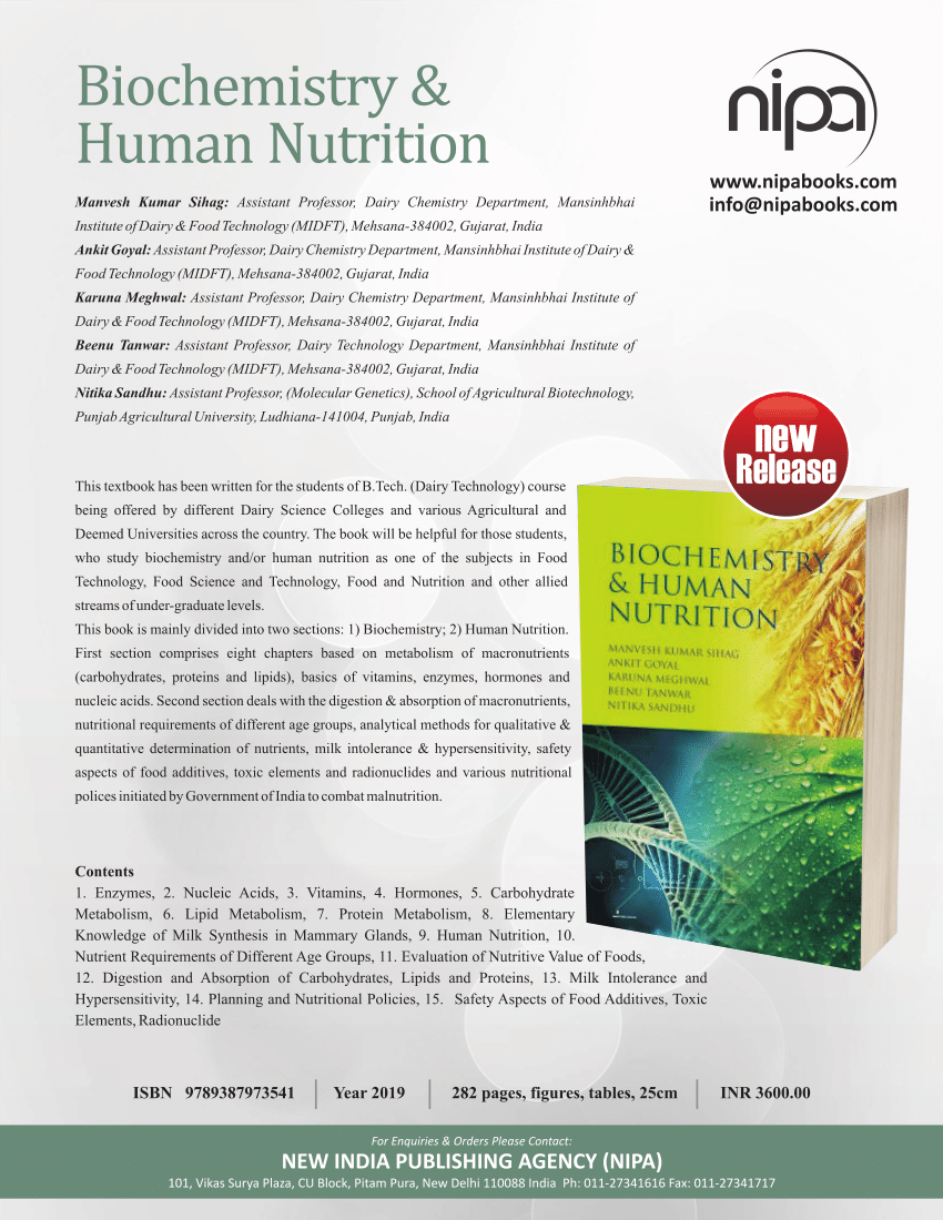 research papers on nutritional biochemistry