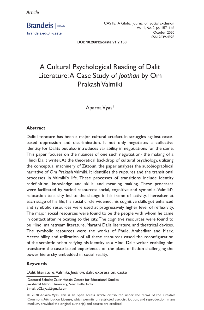 research paper on dalit literature
