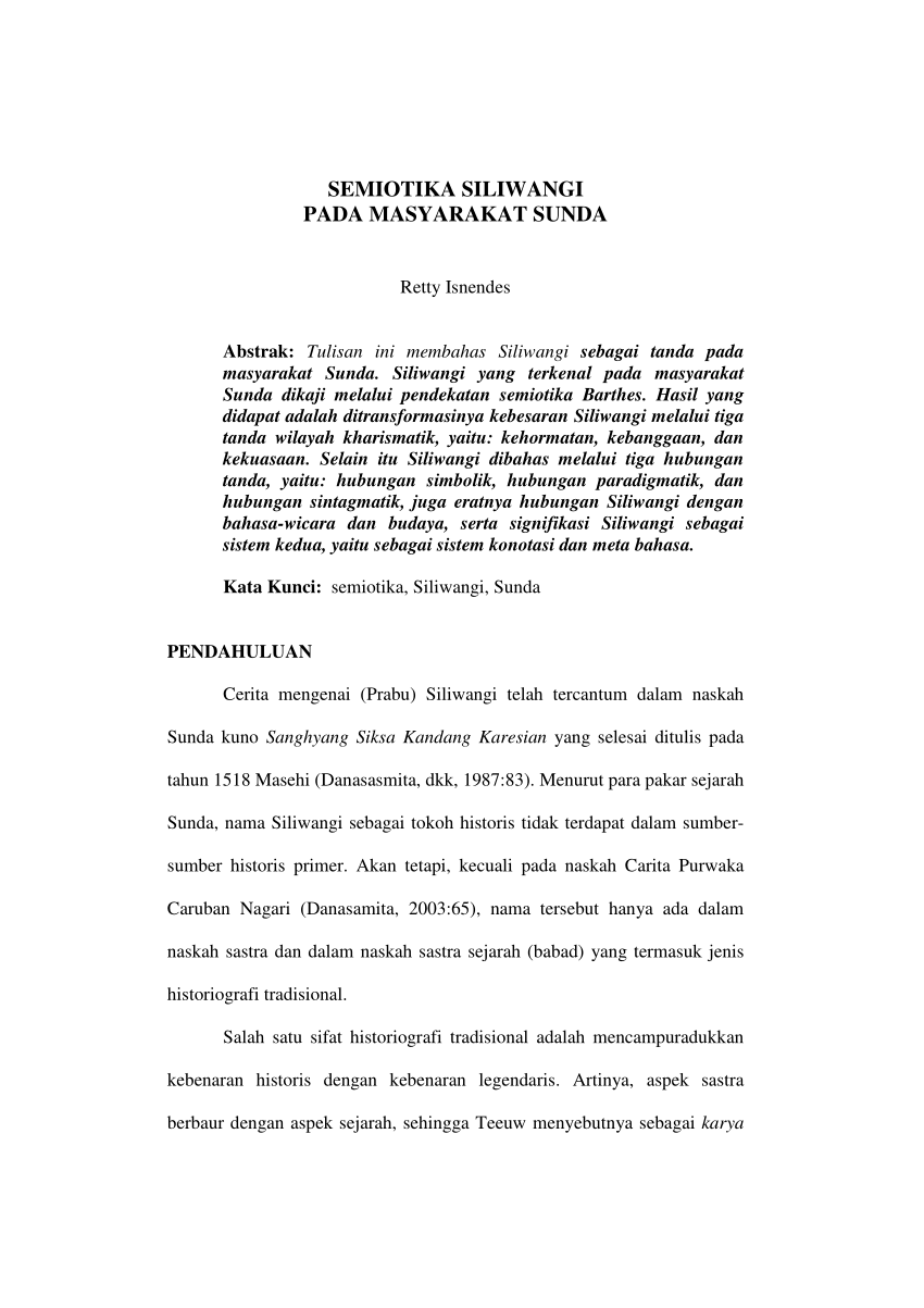 PDF SEMIOTIKA SILIWANGI PADA MASYARAKAT SUNDA