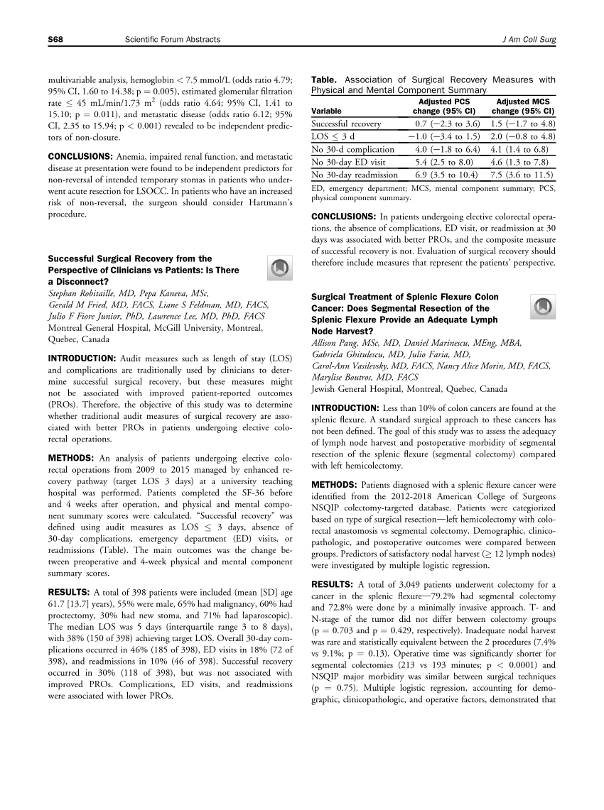 Pdf Surgical Treatment Of Splenic Flexure Colon Cancer Does Segmental Resection Of The 9116