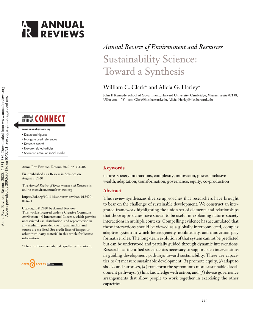 Pdf Terms Definitions In Sustainability Science