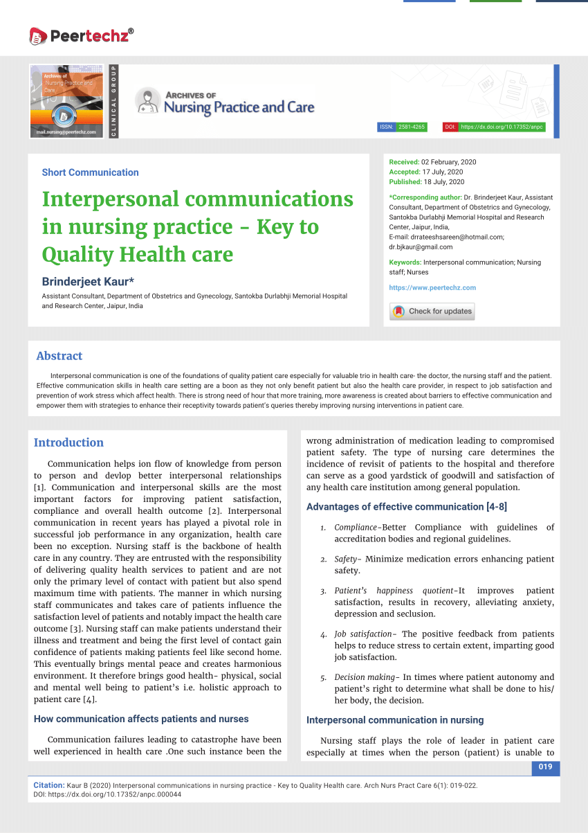 inappropriate interpersonal communication in health and social care