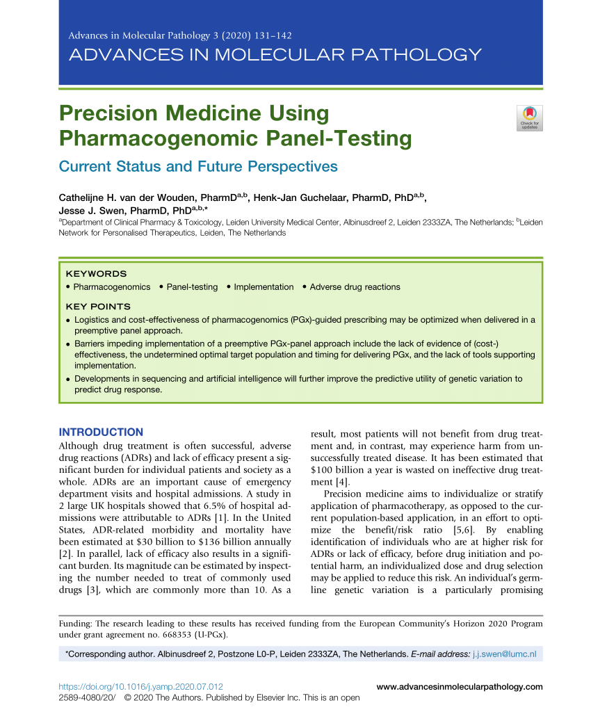 Retrieval Of Pgx Results And Dosing Recommendations For Patients In The Download Scientific Diagram