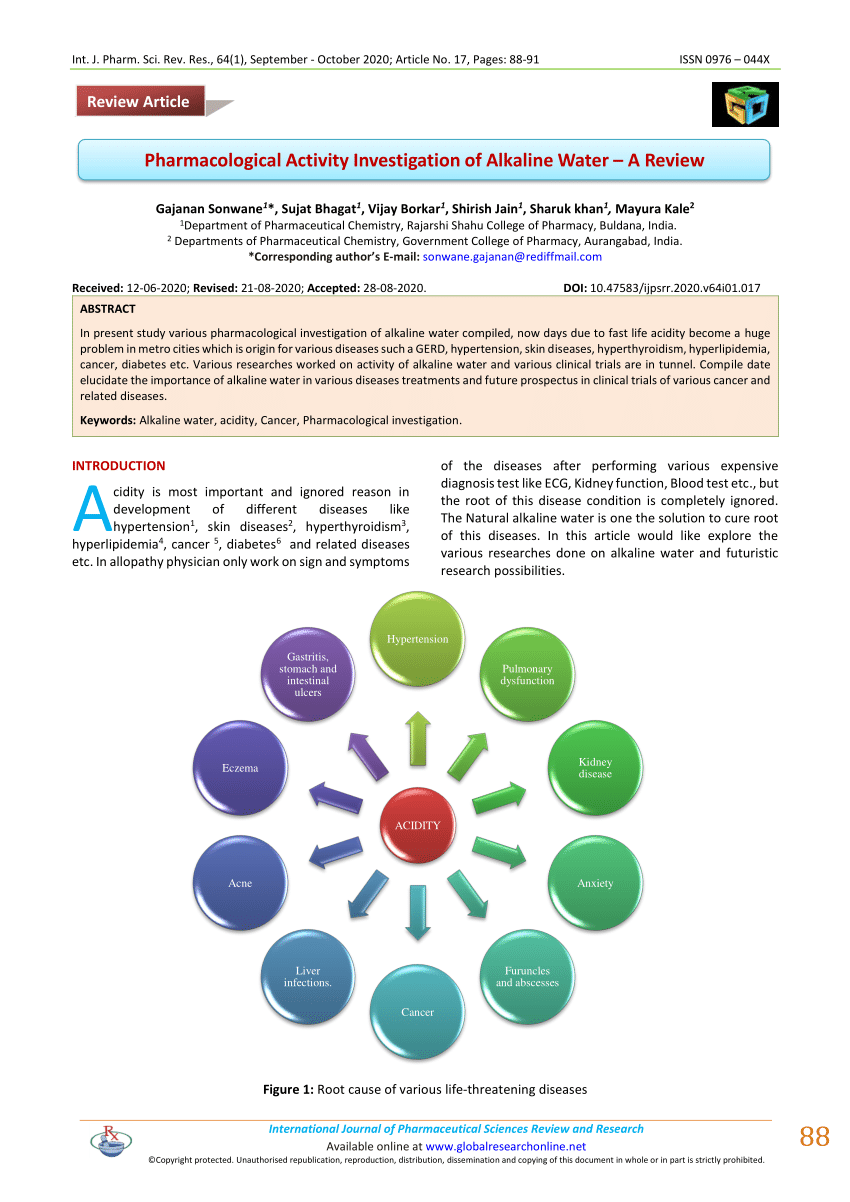 research paper on alkaline water