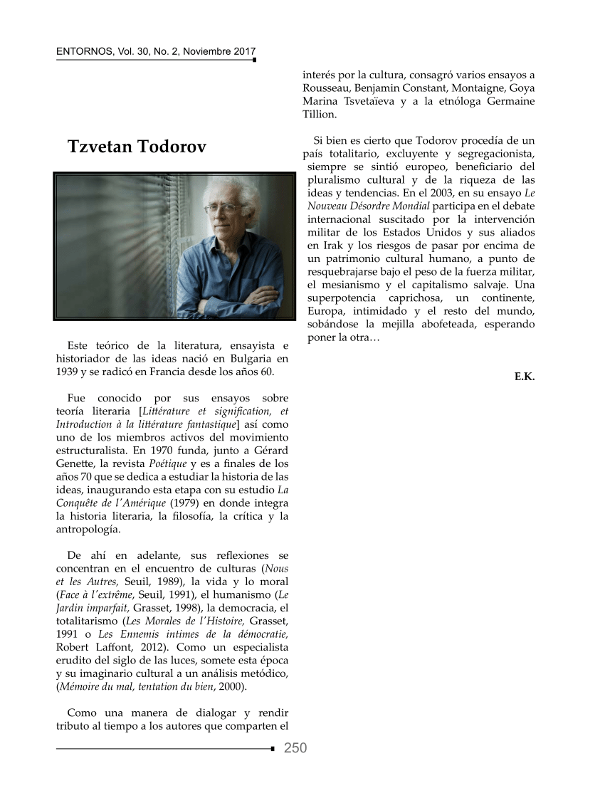 (PDF) Tzvetan Todorov