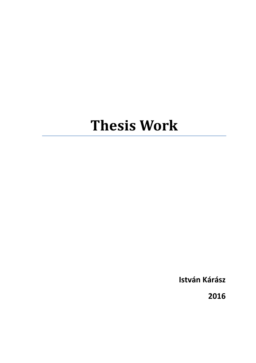 thesis new trends